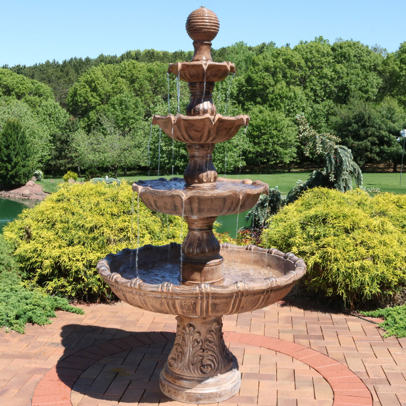 Astoria Grand Dunston Fiberglass/Resin Large Tiered Ball Outdoor
